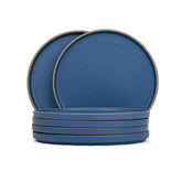 Ceramic Dinner Plates Set Of 6 Pieces, Blue | Ceramic Plates Set With Matte Finish - Premium Stoneware | Ceramic Dinner Plates - Japandi Dinner Plates